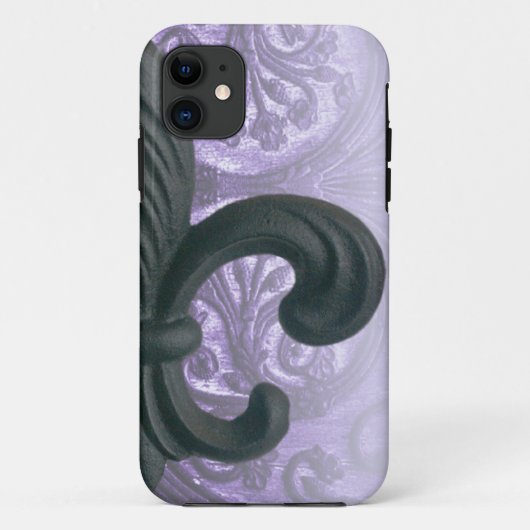 " lila " ijzer fleur de lis Case-Mate iPhone case (Achterkant)