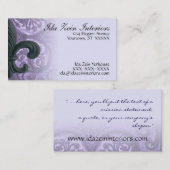 lila "IJzeren vlooiing de lis" Aangepaste Visiteka Visitekaartje (Voorkant / Achterkant)