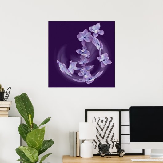 Lila in cirkel poster (Thuiskantoor)