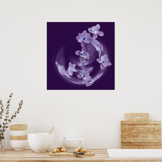 Lila in cirkel poster (Keuken)