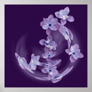 Lila in cirkel poster