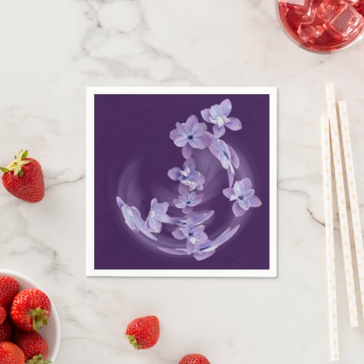 Lila in cirkel servetten (Insitu)