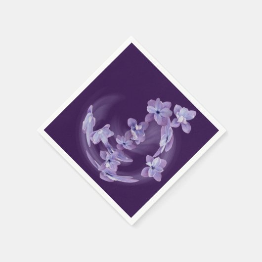 Lila in cirkel servetten (Hoek)