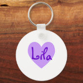 Lila in het Paars Sleutelhanger (Voorkant)