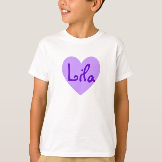 Lila in het Paars T-shirt (Voorkant)