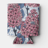 Lila in roze en blauw blikjeskoeler (Voorkant)