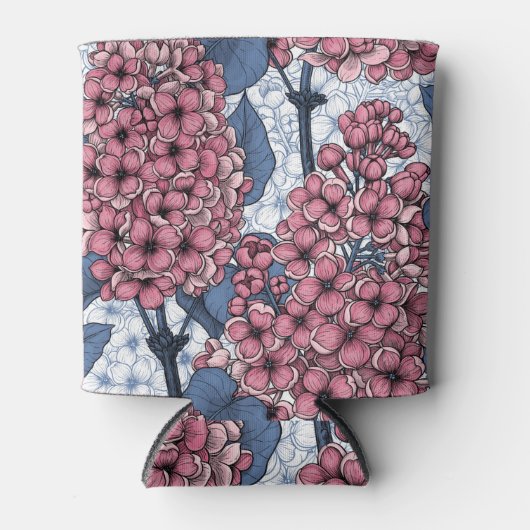 Lila in roze en blauw blikjeskoeler (Voorkant)