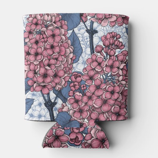 Lila in roze en blauw blikjeskoeler (Achterkant)