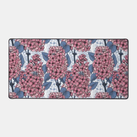 Lila in roze en blauw bureaumat (Voorkant)