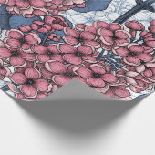 Lila in roze en blauw cadeaupapier (Hoek)