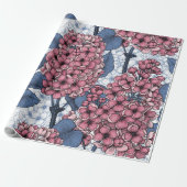 Lila in roze en blauw cadeaupapier (Uitgerold)