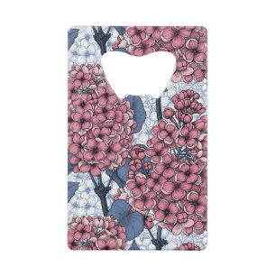 Lila in roze en blauw creditkaart flessenopener