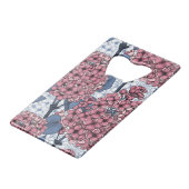 Lila in roze en blauw creditkaart flessenopener (Voorkant Gekanteld)