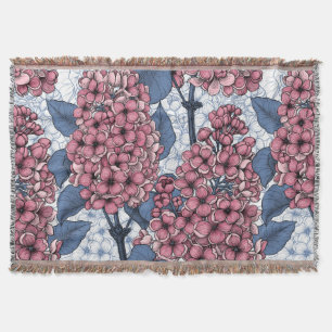 Lila in roze en blauw deken