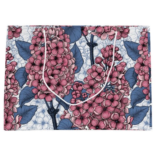 Lila in roze en blauw groot cadeauzakje (Voorkant)