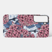 Lila in roze en blauw samsung galaxy hoesje (Achterkant horizontaal)