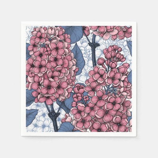 Lila in roze en blauw servet (Voorkant)