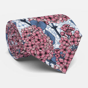 Lila in roze en blauw stropdas