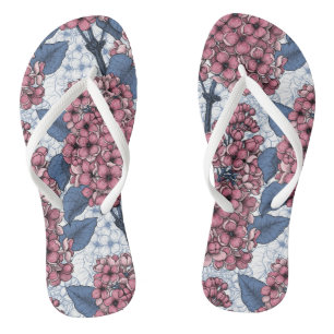 Lila in roze en blauw teenslippers