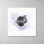 *~* Lila Iridescent Heart Flower Personaliseren Canvas Afdruk (Voorkant)