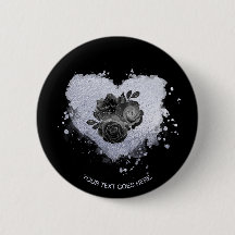 *~* Lila Iridescent Heart Flowers Black