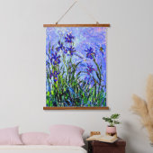 Lila IRIES van Claude Monet Hangend Wandkleed (Slaapkamer)
