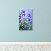 Lila Irises Claude Monet Fine Art Canvas Afdruk (Insitu (Houten vloer))