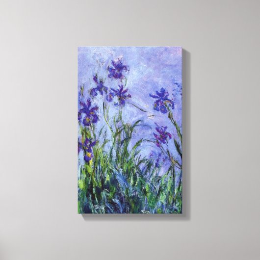 Lila Irises Claude Monet Fine Art Canvas Afdruk (Voorkant)