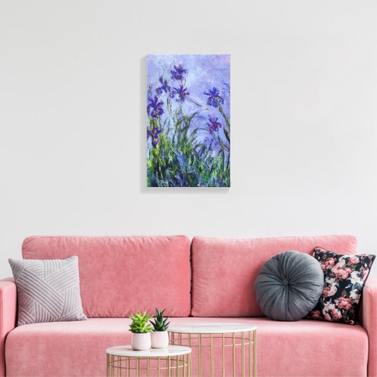 Lila Irises Claude Monet Fine Art Canvas Afdruk (Insitu (Woonkamer))