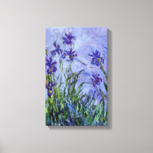 Lila Irises Claude Monet Fine Art Canvas Afdruk