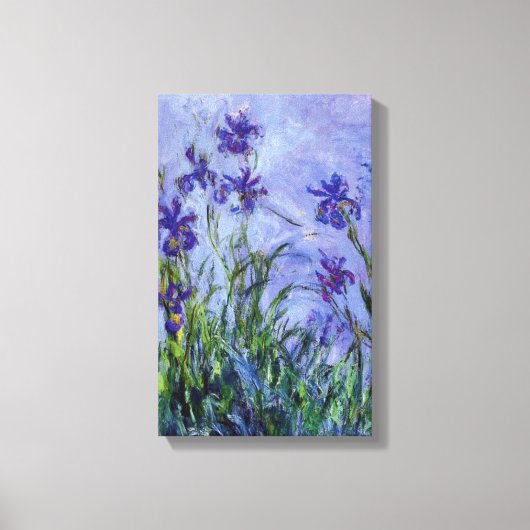 Lila Irises Claude Monet Fine Art Canvas Afdruk (Voorkant)