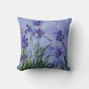 Lila Irises Claude Monet Fine Art Kussen