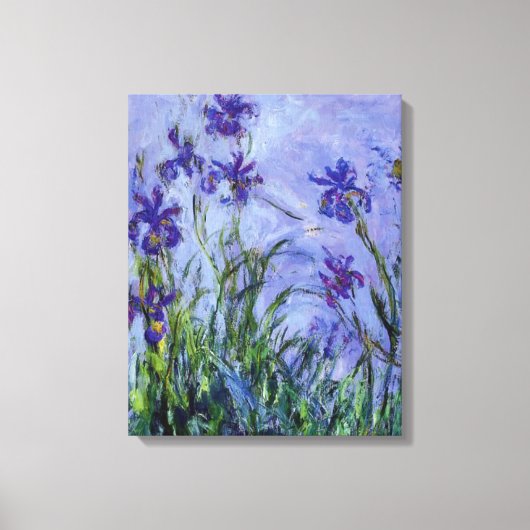 Lila Irises Monet Fine Art Canvas Afdruk (Voorkant)