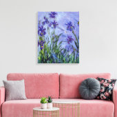 Lila Irises Monet Fine Art Canvas Afdruk (Insitu (Woonkamer))