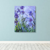 Lila Irises Monet Fine Art Canvas Afdruk (Insitu (Houten vloer))