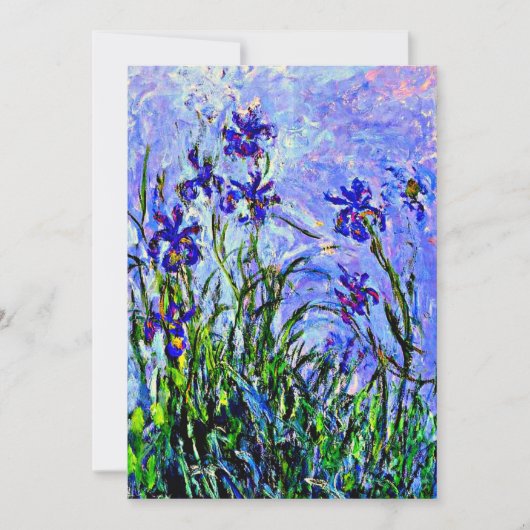 Lila Irises van Claude Monet, Kaart (Voorkant)