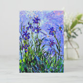 Lila Irises van Claude Monet, Kaart (Staand voorkant)
