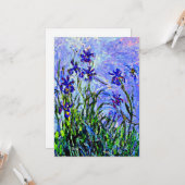 Lila Irises van Claude Monet, Kaart (Voorkant / Achterkant in situ)