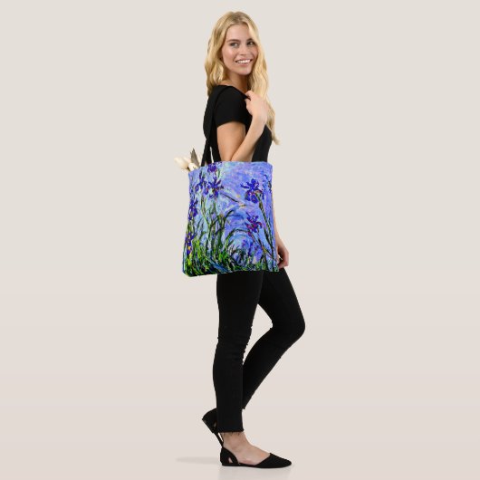 Lila Irises van Claude Monet, Tote Bag (Op model)