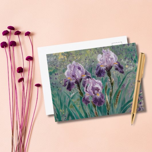 Lila Irissen, Iris Mauves, Claude Monet Briefkaart