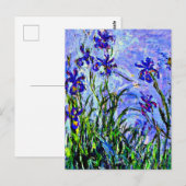 Lila Irist fijne kunst door Claude Monet, Briefkaart (Voorkant / Achterkant)