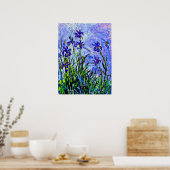 Lila Irist fijne kunst door Claude Monet, Poster (Keuken)