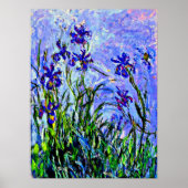 Lila Irist fijne kunst door Claude Monet, Poster (Voorkant)