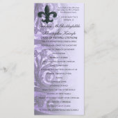 lila "iron fleur de lis" BRUILOFT PROGRAMMA Programmakaart (Voorkant)