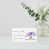 Lila Jacaranda Tree Display Douche Baby shower Informatiekaartje (Staand voorkant)