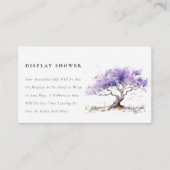 Lila Jacaranda Tree Display Douche Baby shower Informatiekaartje (Voorkant)