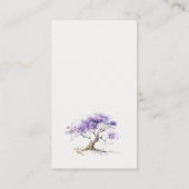 Lila Jacaranda Tree Luier Raffle Baby shower Informatiekaartje (Achterkant)