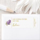 Lila kaarsetiket etiket (Insitu)