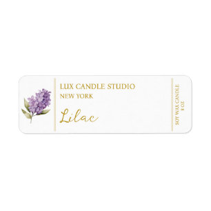 Lila kaarsetiket etiket