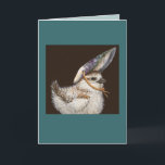 Lila-kaart Kaart<br><div class="desc">Lila de baby-pijplijn over een mosselschelp pet.</div>